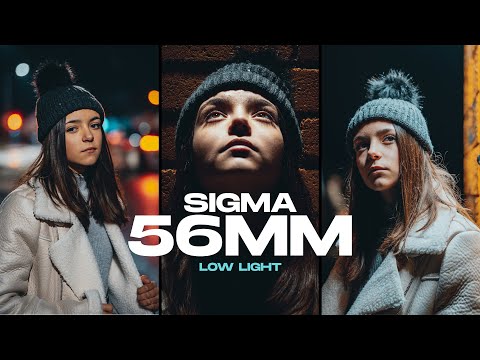 Sigma 56mm 1.4 Low Light / Night Test. Portrait Photo Walk Ep11 (Sony A6500)