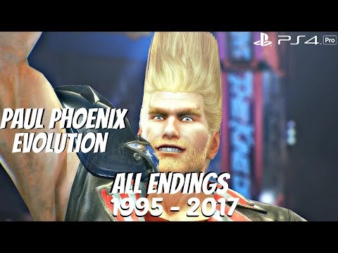 TEKKEN SERIES - All Paul Phoenix Endings 1995 - 2017 (1080p 60fps)